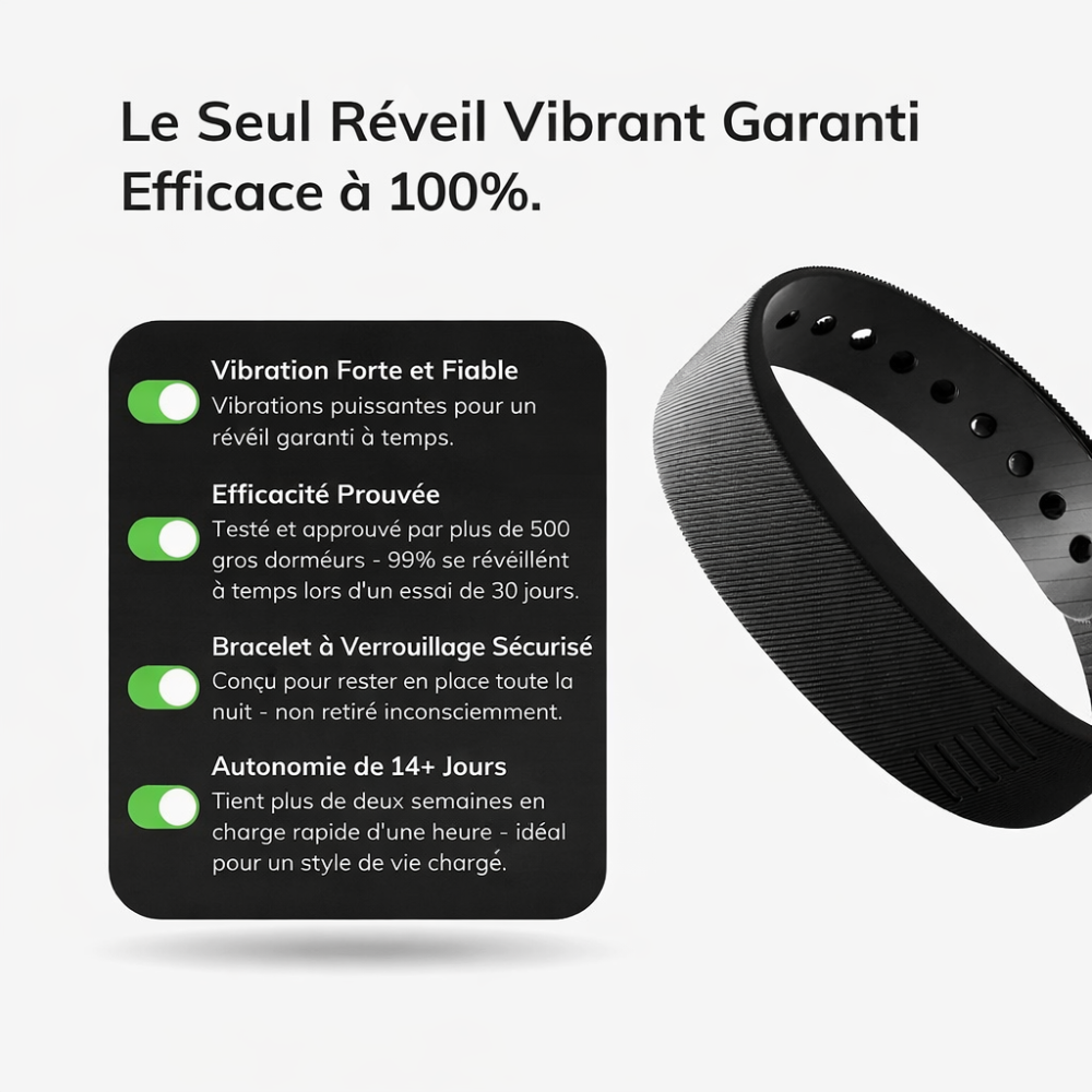 100% Réveil - Bracelet Réveil Silencieux