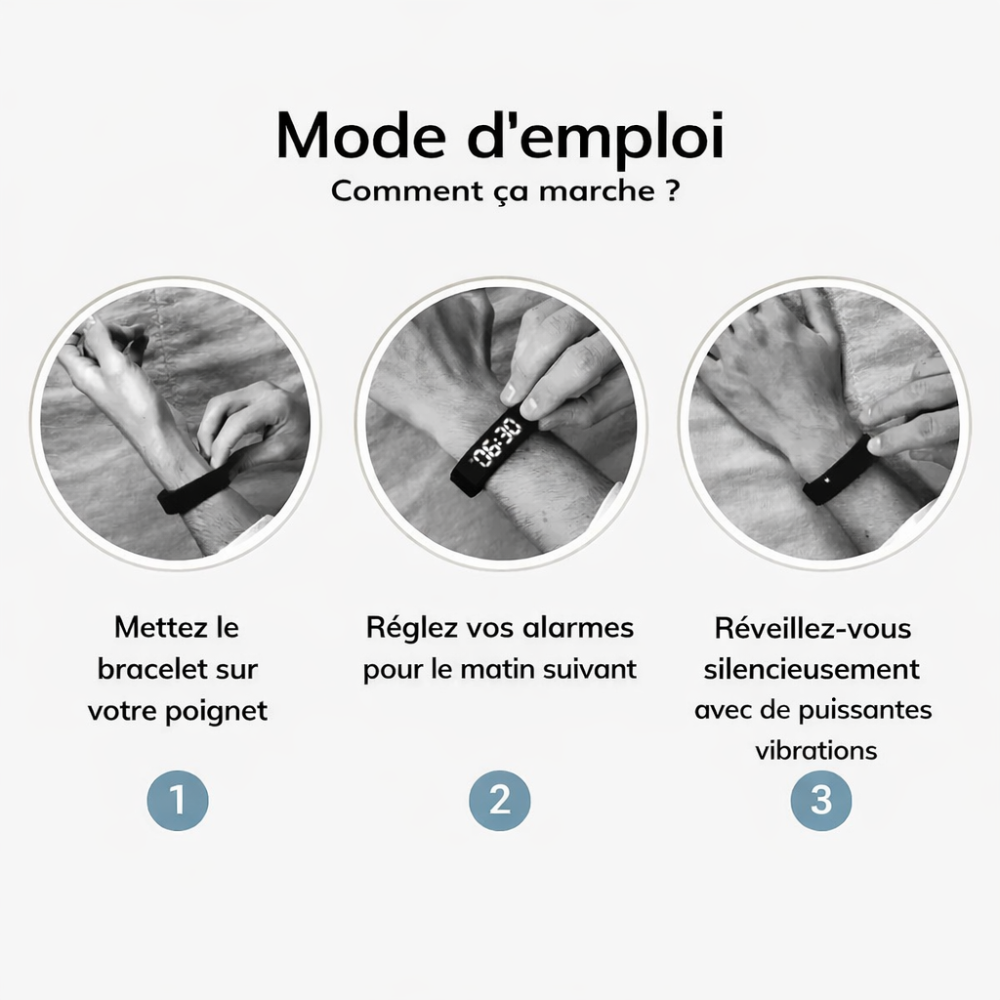 100% Réveil - Bracelet Réveil Silencieux